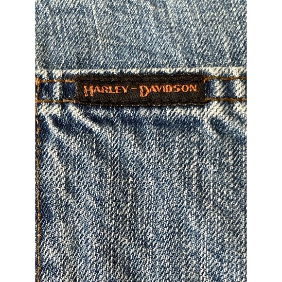 Harley Davidson Straight Leg Jeans Blue 5 Pocket Medium Wash Mens 36 x 32 - Picture 7 of 11